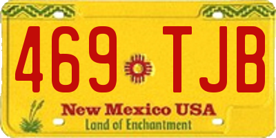 NM license plate 469TJB