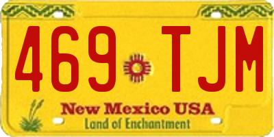 NM license plate 469TJM