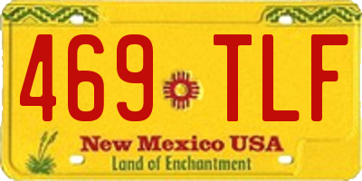 NM license plate 469TLF