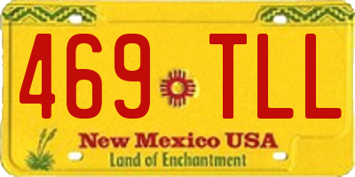 NM license plate 469TLL