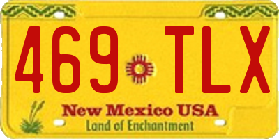 NM license plate 469TLX