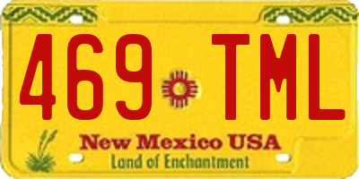 NM license plate 469TML