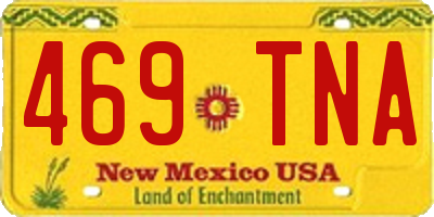 NM license plate 469TNA