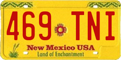 NM license plate 469TNI