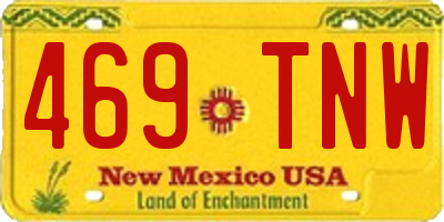 NM license plate 469TNW