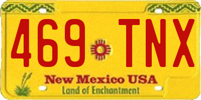 NM license plate 469TNX