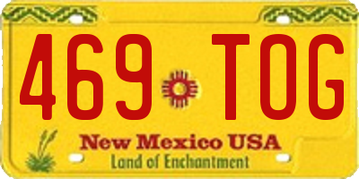 NM license plate 469TOG