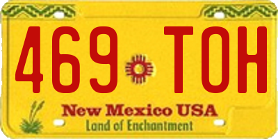 NM license plate 469TOH