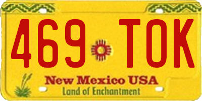 NM license plate 469TOK