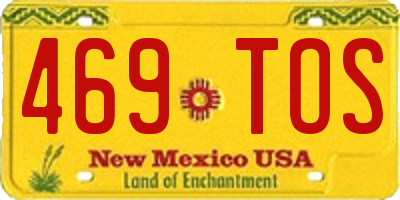NM license plate 469TOS