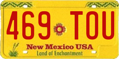NM license plate 469TOU