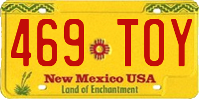 NM license plate 469TOY