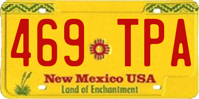 NM license plate 469TPA