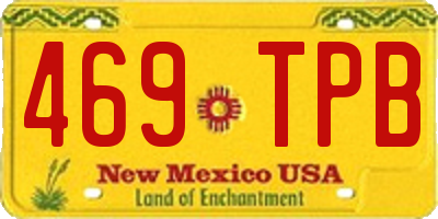 NM license plate 469TPB