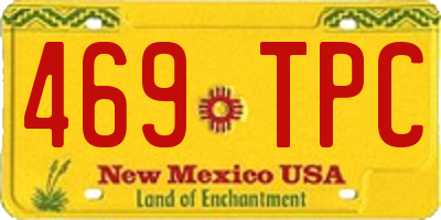 NM license plate 469TPC