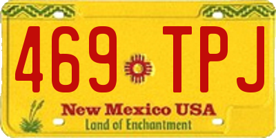 NM license plate 469TPJ