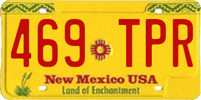 NM license plate 469TPR
