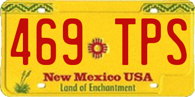 NM license plate 469TPS