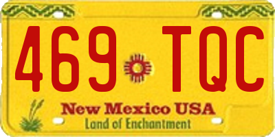 NM license plate 469TQC