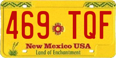 NM license plate 469TQF