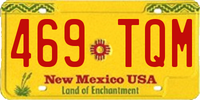NM license plate 469TQM
