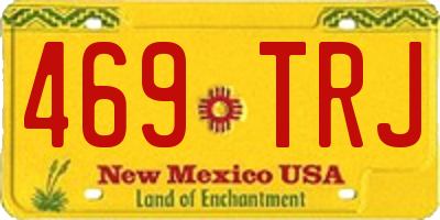 NM license plate 469TRJ