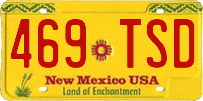 NM license plate 469TSD