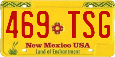 NM license plate 469TSG