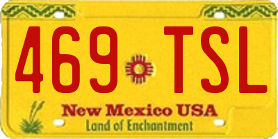 NM license plate 469TSL