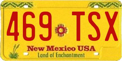 NM license plate 469TSX