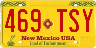 NM license plate 469TSY