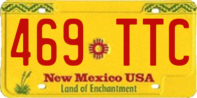 NM license plate 469TTC