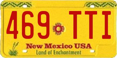 NM license plate 469TTI