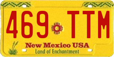 NM license plate 469TTM
