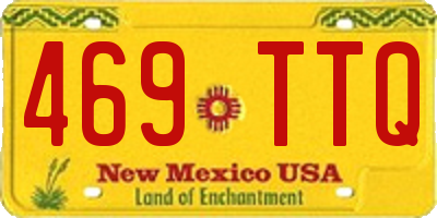 NM license plate 469TTQ