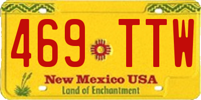 NM license plate 469TTW