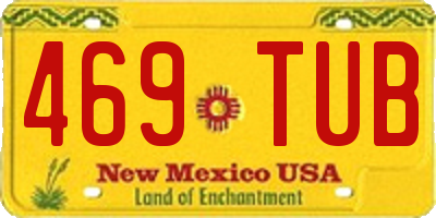 NM license plate 469TUB