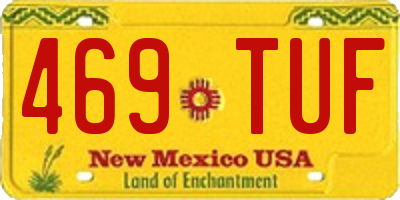NM license plate 469TUF