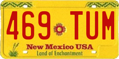 NM license plate 469TUM