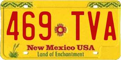NM license plate 469TVA