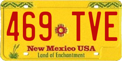 NM license plate 469TVE