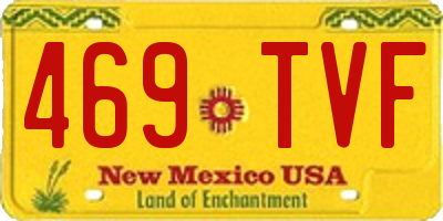 NM license plate 469TVF
