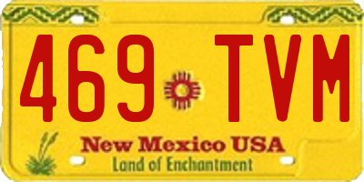 NM license plate 469TVM