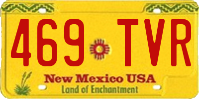 NM license plate 469TVR