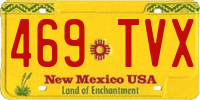 NM license plate 469TVX