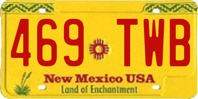 NM license plate 469TWB