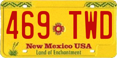 NM license plate 469TWD