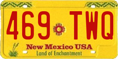 NM license plate 469TWQ