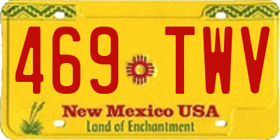 NM license plate 469TWV
