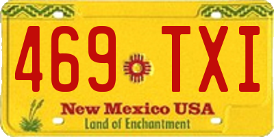 NM license plate 469TXI